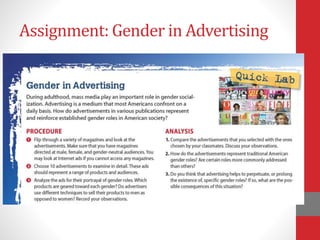 Assignment: Gender in Advertising
 