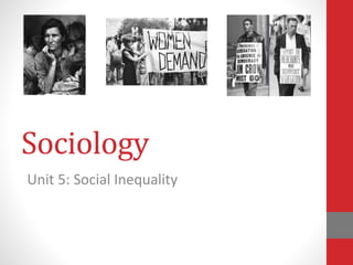 Sociology
Unit 5: Social Inequality
 