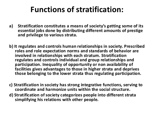 Image result for functions of social stratification