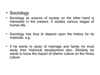 Sociology and its difference with other social sciences | PPT