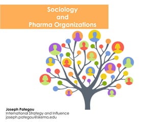 Sociology
and
Pharma Organizations
Joseph Pategou
International Strategy and Influence
joseph.pategou@skema.edu
 