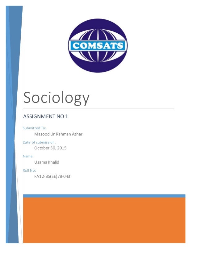 assignment of sociology