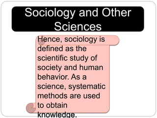 The Nature and Scope of Sociology | PPTX