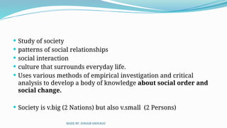 Sociology Class Lecture all for sociology notes class | PPTX
