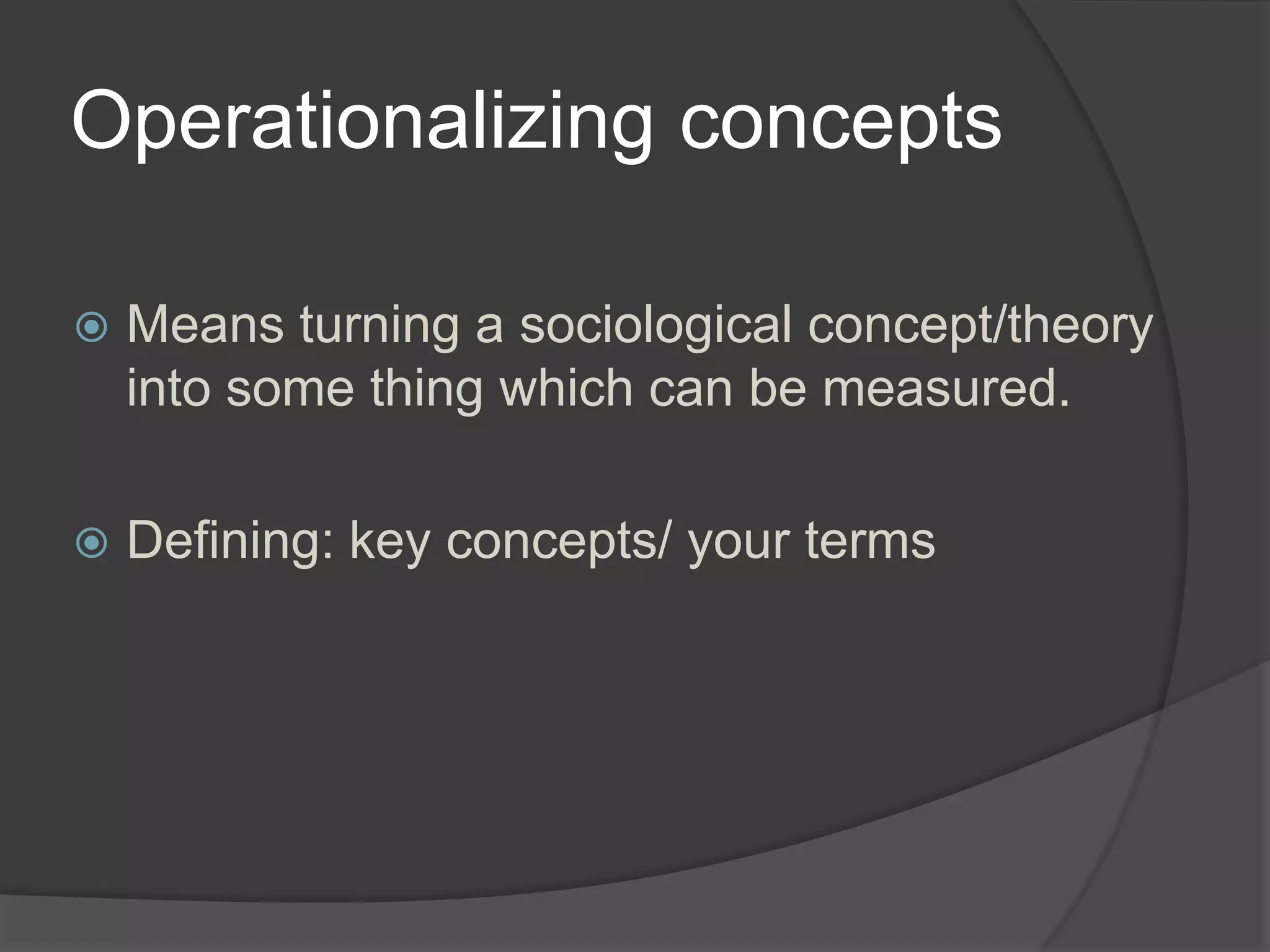 Operationalizing Means SociologyExchange.co.uk Shared Resource | PPTX
