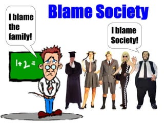 I blame the family! I blame  Society! 