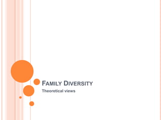 FAMILY DIVERSITY
Theoretical views
 