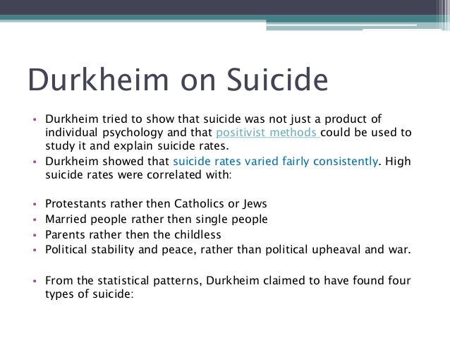 durkheim believed that the causes of suicide were durkheim believed that the causes of suicide were