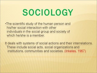 SOCIOLOGY 