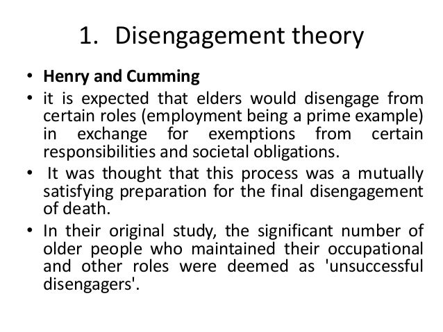 activity theory continuity theory disengagement theory