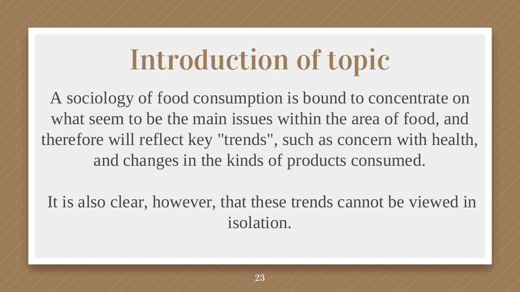 Sociology of food and eating