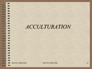 ACCULTURATION




SOCIAL PROCESS   SOCIAL PROCESS   14
 