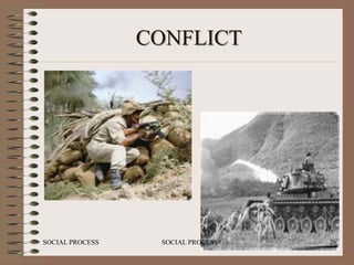 CONFLICT




SOCIAL PROCESS    SOCIAL PROCESS   26
 