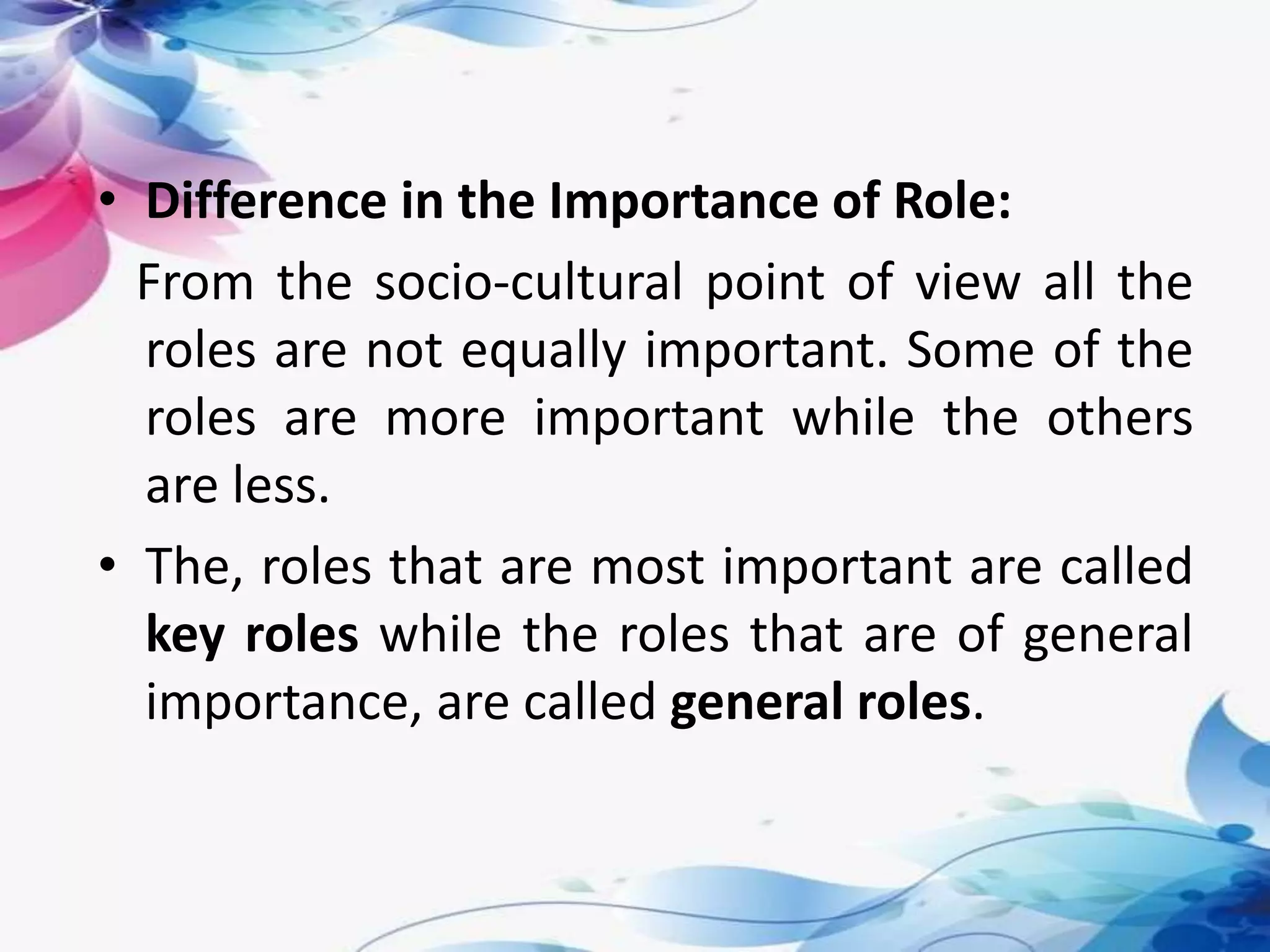 Sociology Powerpoint Presentation on Status and role | PPTX