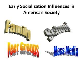 Early Socialization Influences in
American Society
 