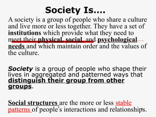 Introduction to Sociology: Understanding Society and Social Interaction ...