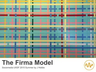 The Firma Model
Sociomedia UXSF 2015 Summer by J Hobbs
 