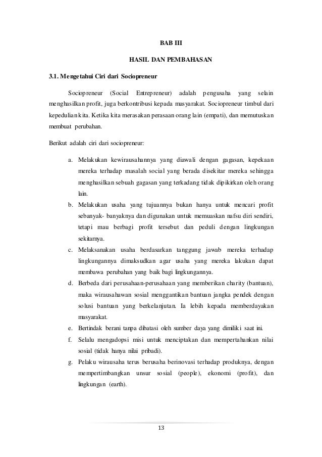 Contoh Makalah Sociopreneur Berkas Makalah