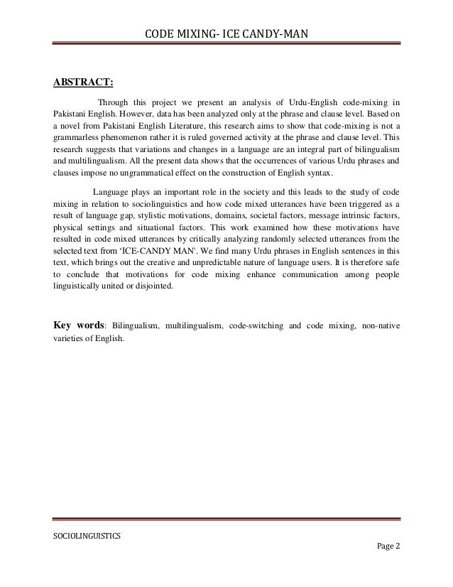 Dissertation in sociolinguistics