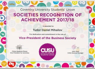 Business Society Certificate