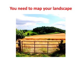You need to map your landscape<br />
