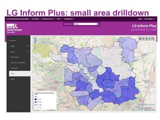 LG Inform Plus: small area drilldown
 