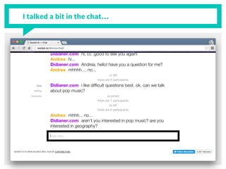 I talked a bit in the chat…
 