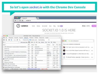 So let’s open socket.io with the Chrome Dev Console
 
