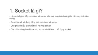 Socket - Lập trình hệ thống | PPTX