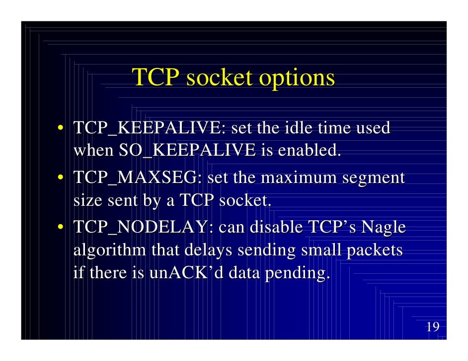 Advanced Sockets Programming