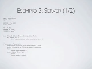 socket e SocketServer: il framework per i server Internet in Python | PDF