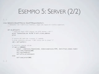 socket e SocketServer: il framework per i server Internet in Python | PDF