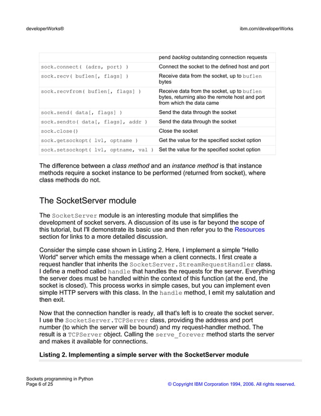 Socket Programming In Python | PDF | Programming Languages | Computing