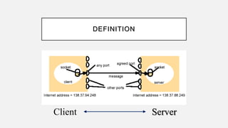DEFINITION
Client Server
 