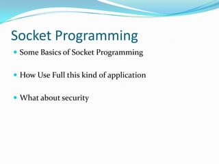 Socket programing | PPT | Free Download