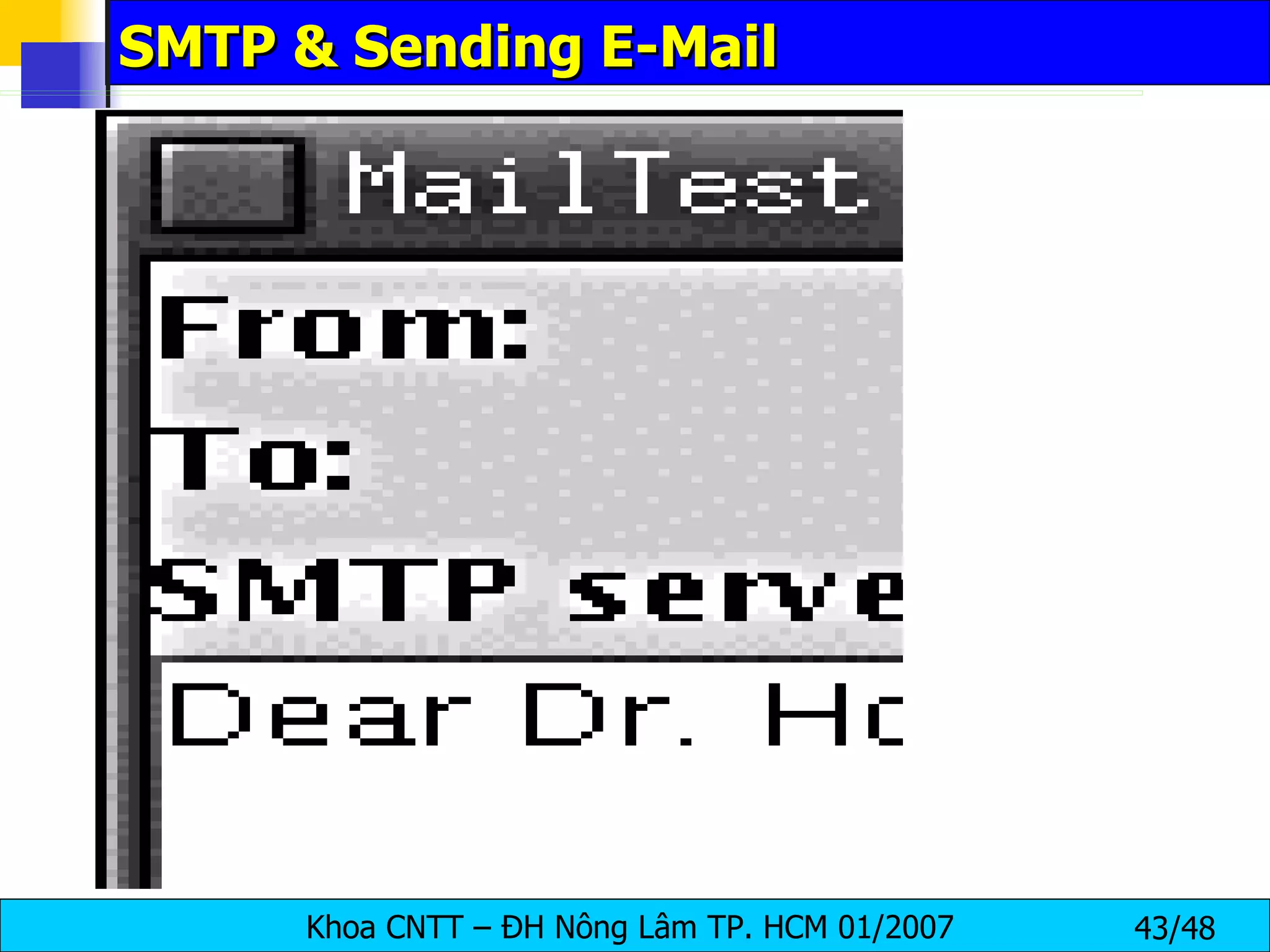 SMTP & Sending E-Mail 