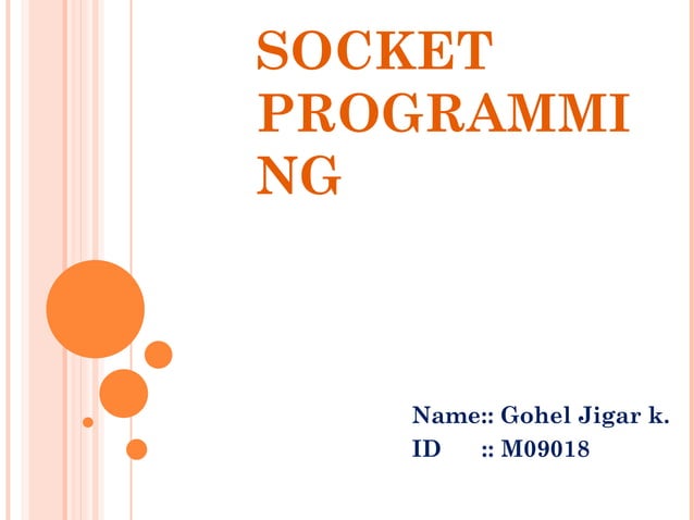 Socket programming | PPT