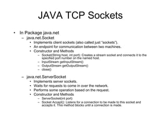 Socket programming | PPT | Computer Networking | Computing