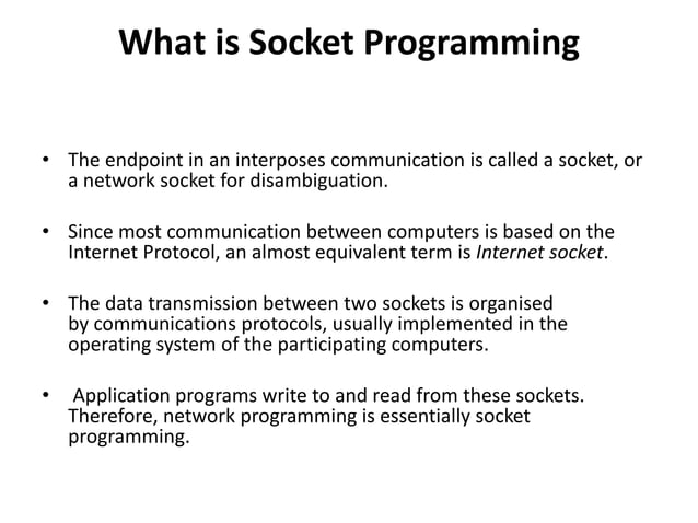 Socket programming | PPT