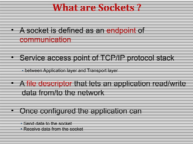 Socket programming | PPT