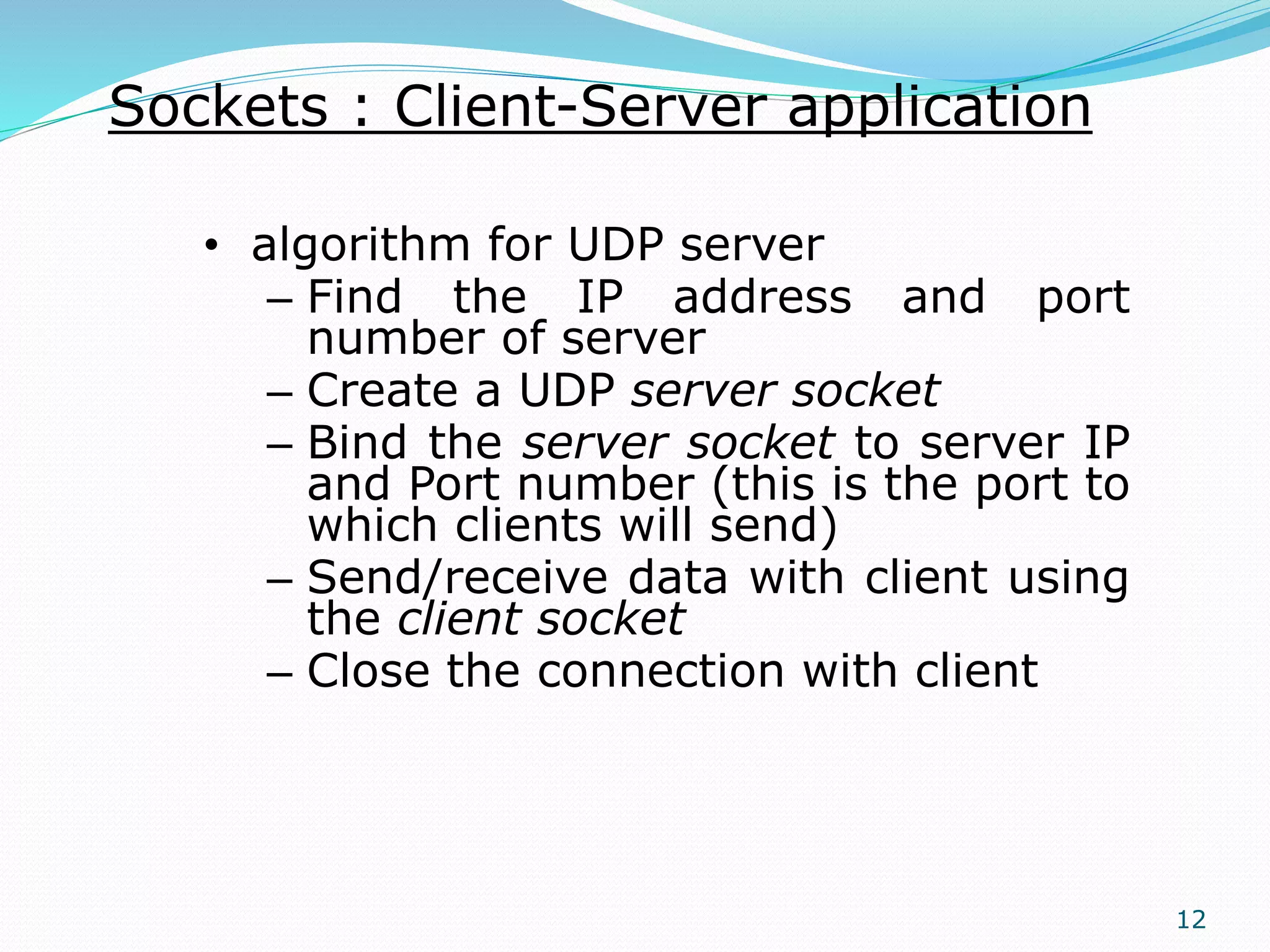Socket programming | PPTX | Computer Networking | Computing