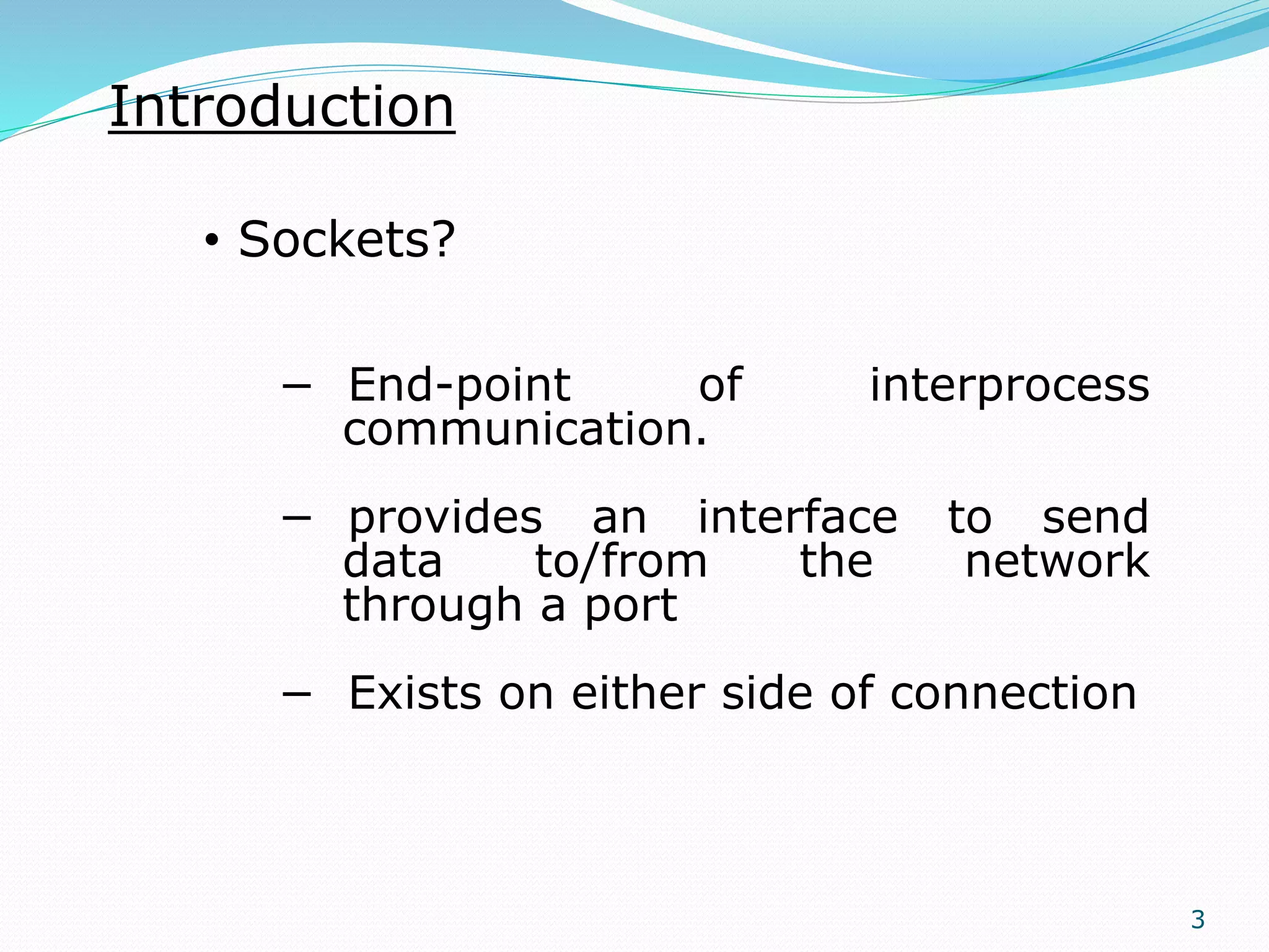 Socket programming | PPTX | Computer Networking | Computing