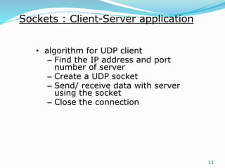 Socket programming | PPTX | Computer Networking | Computing