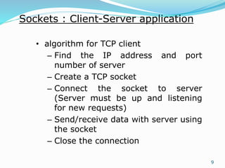 Socket programming | PPT image.
