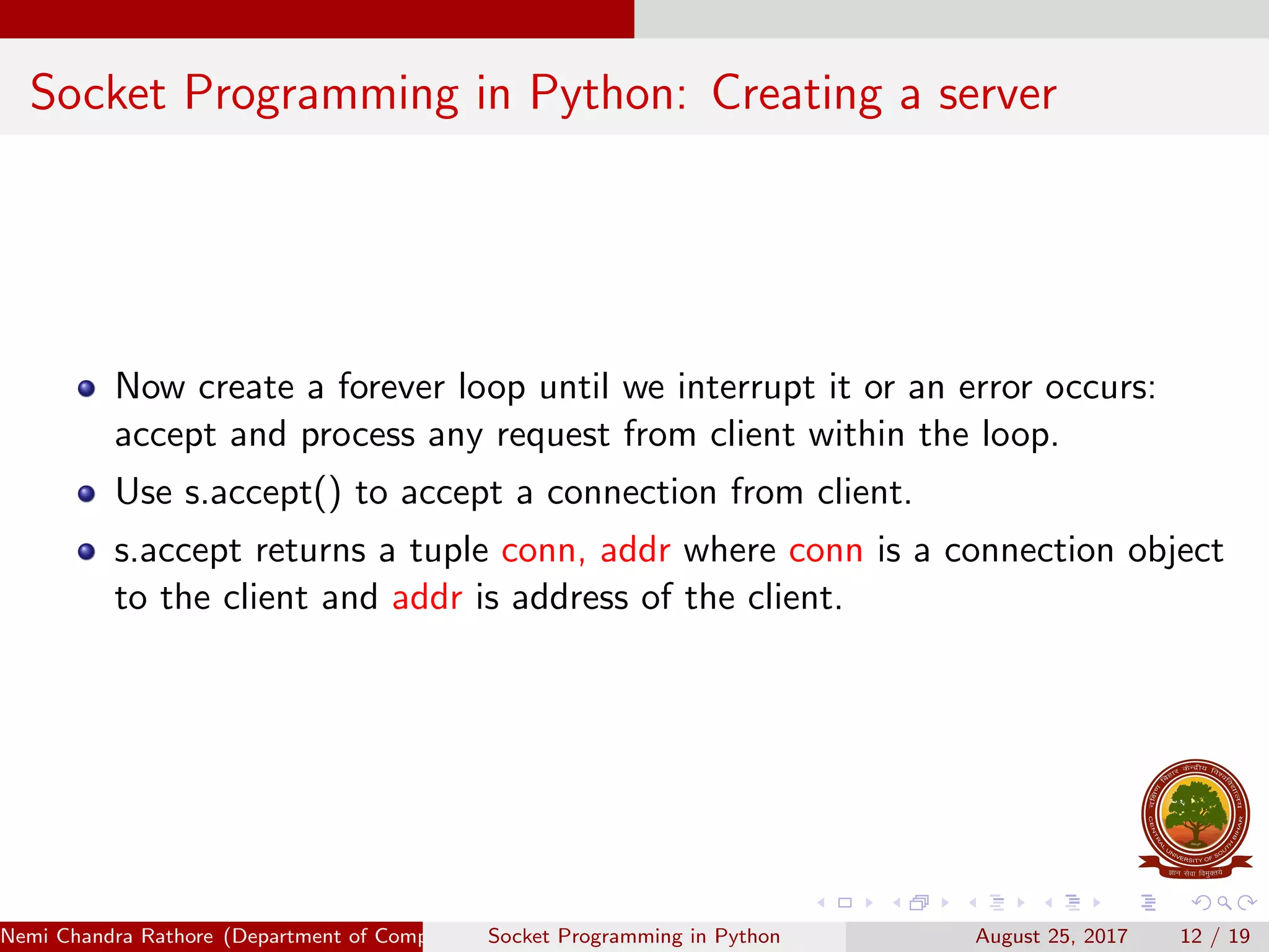 Socket programming | PPT