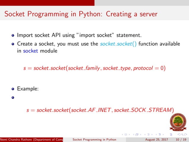 Socket programming | PPT