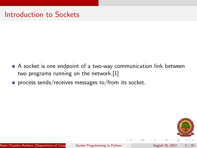 Socket programming | PPT