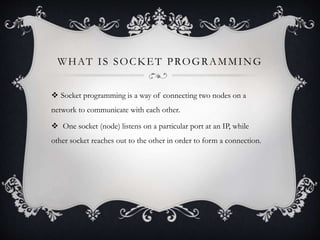 Socket programming | PPT