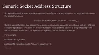 Generic Socket Address Structure
 