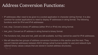 Address Conversion Functions:
 